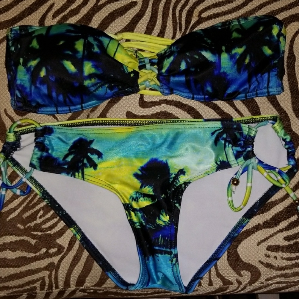 Delia's bandeau bikini top and bottom